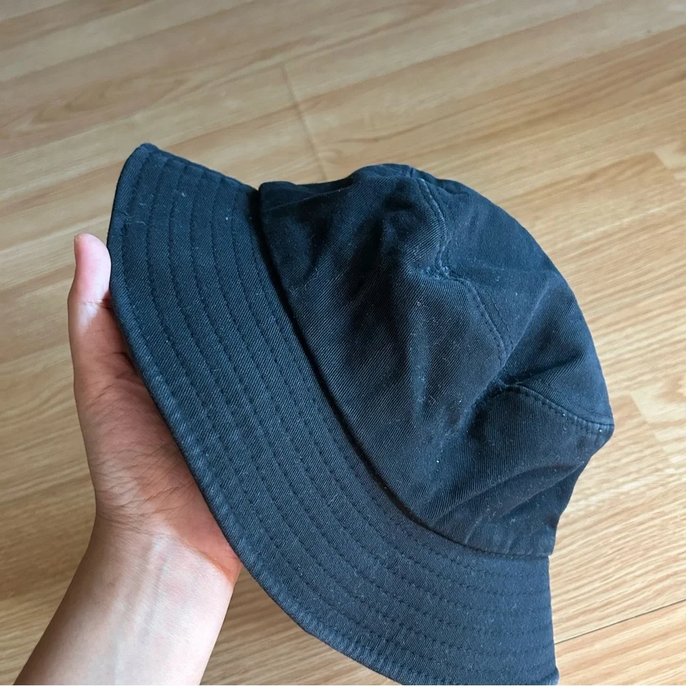 Smiley Face Black Bucket Hat Adult